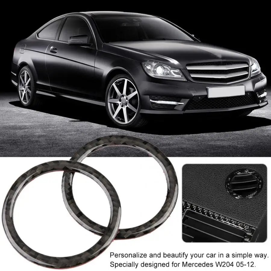 2 шт. Кондиционер Vent кольцо выхода декоративное лощеное покрывало для Mercedes-Benz C-Class W204 05-12 автомобильные аксессуары интерьера