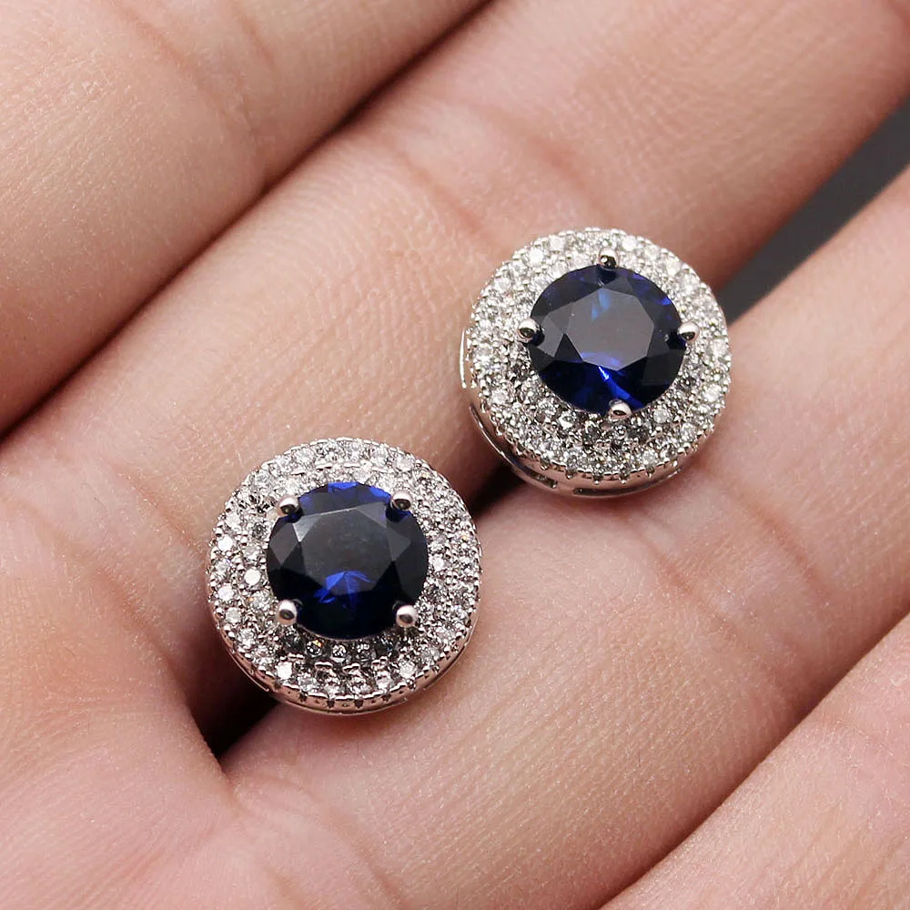 Hermosa Jewelry Unique Wedding Party Women Earrings 925 Sterling Silver Engagement Circular Series BKHM-016 | Украшения и