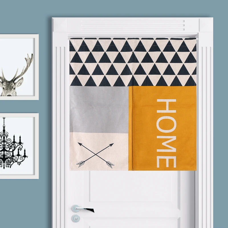 Симпатичные занавески s лен хлопок в японском стиле дверные гобелен с