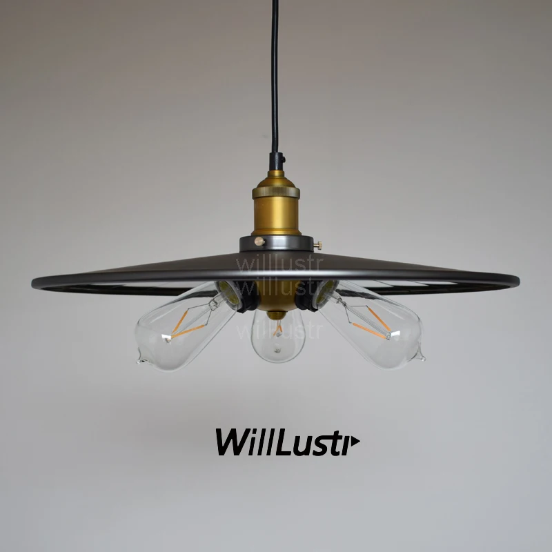 Американская страна 20TH C. Фабричный Отражатель накаливания Тройная Подвесная