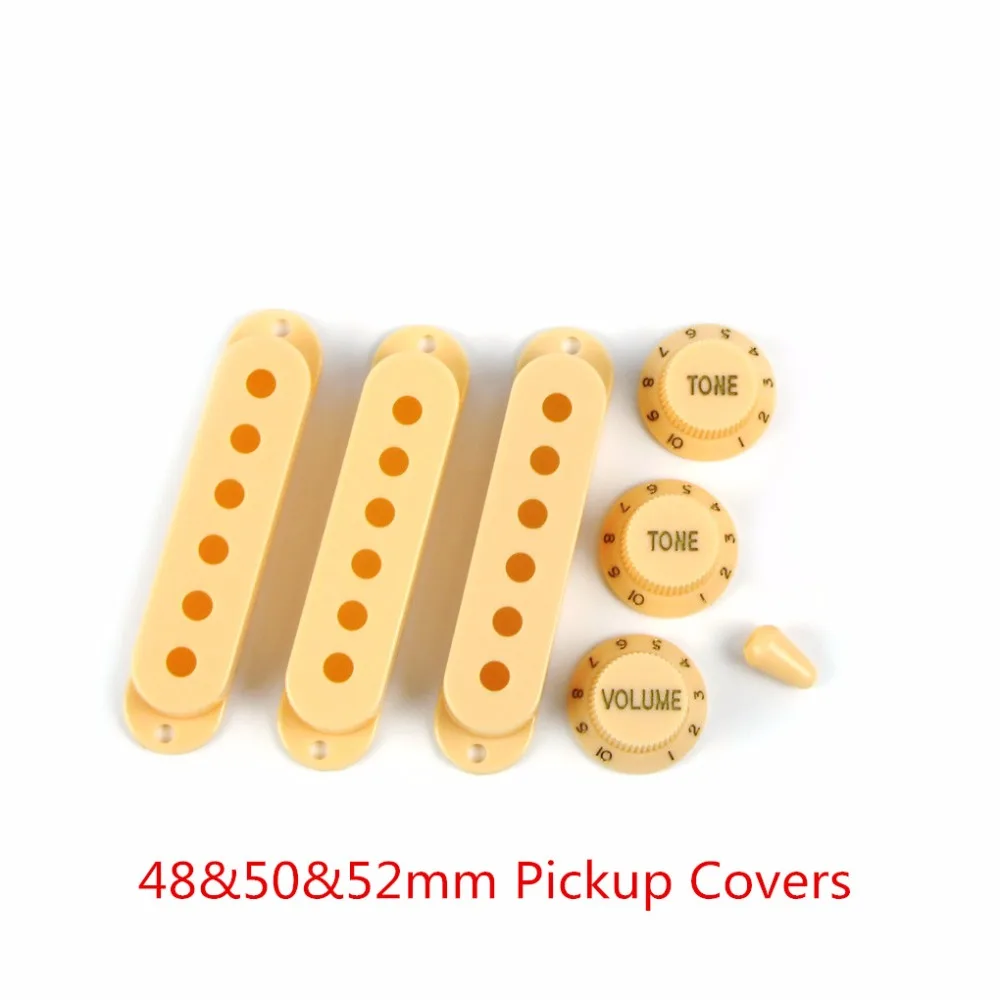 FLEOR желтые пластиковые чехлы для гитары с одной катушкой 2T1V ручки тона громкости
