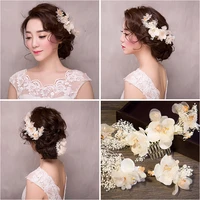crystal flower hair combs rhinostone wedding hair barrettes headdress elgent bride hair accessories for women jewelry