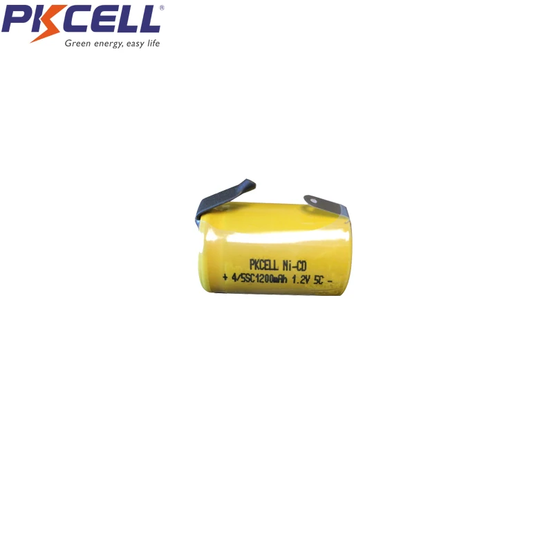 12 шт PKCELL 1200mah Sub C SC 4/5sc 1,2 V nicd перезаряжаемая батарея с плоской верхней частью с вкладками для бритья и радио аварийного освещения