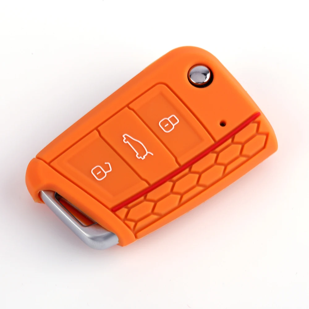 Promotionсиликоновый резиновый чехол для ключей автомобиля Polo 2016 2017 2018 Golf7 MK7 Tiguan 3 с