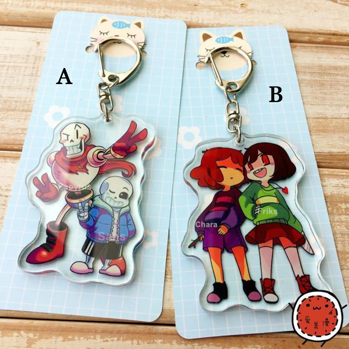 Undertale Sans Frisk Chara Papyrus акриловый брелок для ключей с фигуркой 6 см
