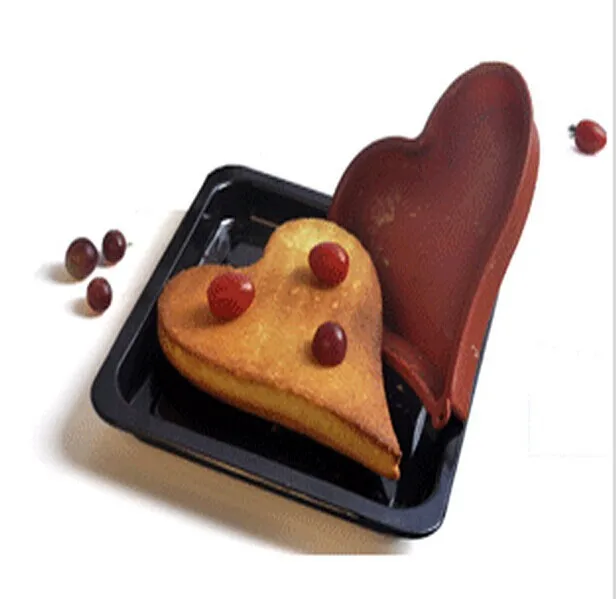 Large size Love heart-shaped Silicone Cake Pan Mould chocolate juice cake pie pizza mold candy Jelly silicone baking tools | Дом и сад