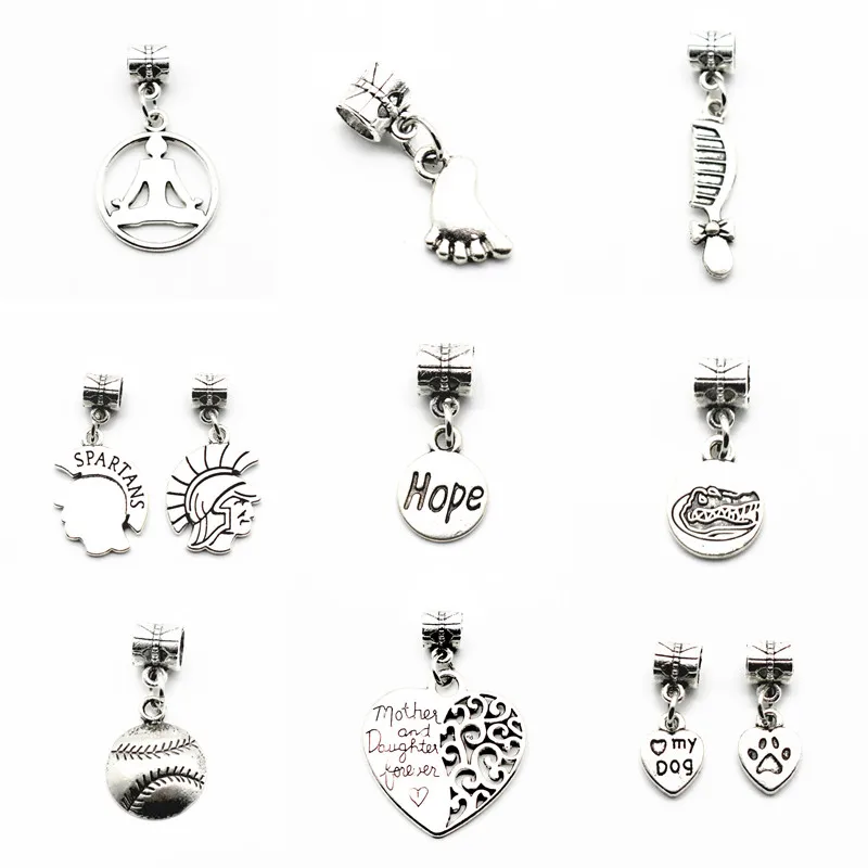 

Wholesale 12pcs/lot Silver Alloy yoga footprint Dangle Charms Lobster Clasp Hanging Charm fit Bracelet&Pendant Necklace