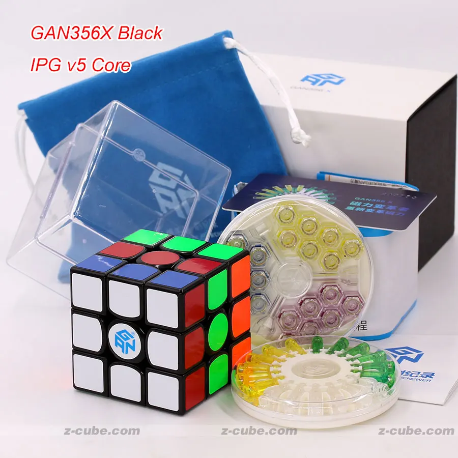 Puzzle Magic Cube GAN 356 356x GAN356 X Magnetic 3x3x3 3x3 cube GAN460M 460M 460 M 4X4X4 GAN356 Air Pro S SM speed cube toy - Цвет: G356X Blk (IPG v5)