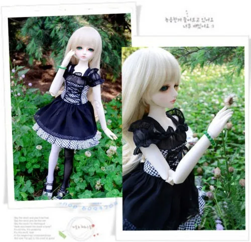[Wamami] 130# черная одежда платье 1/4 MSD DOD AOD BJD Dollfie