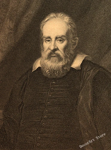 Scientist Astronomer Galileo Galilei холст живопись винтажная Настенная картина плакат из