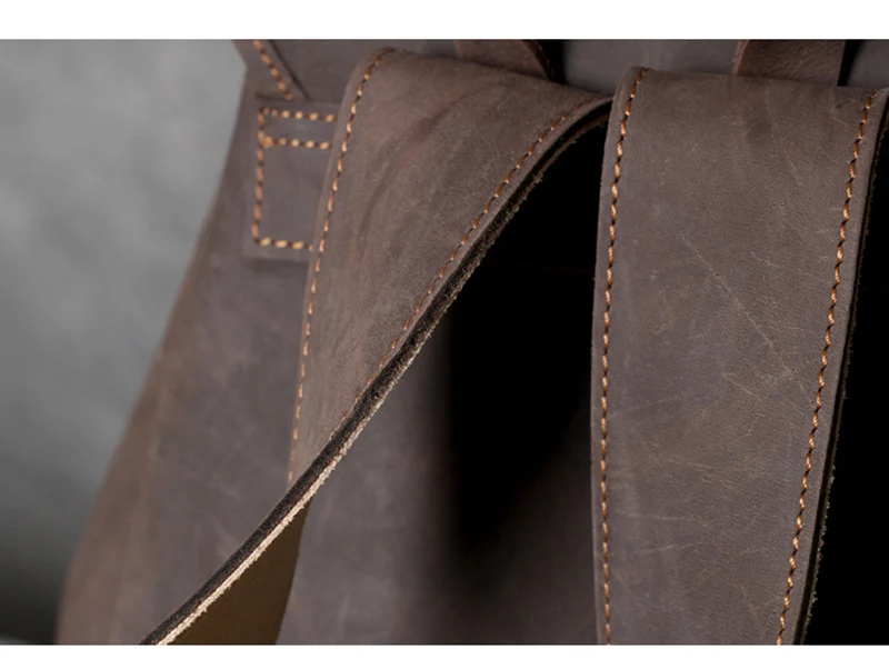 AETOO Mad Horse Leather large capacity double shoulder bag male imported head cowhide handmade leather travel Bag