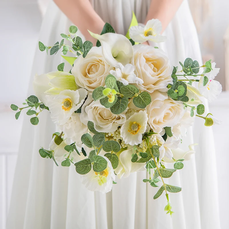Свадебный букет невесты в Корейском стиле искусственный Шелковый цветок