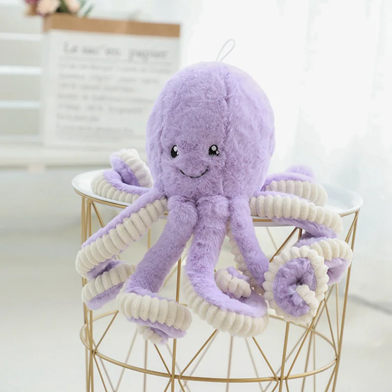 Purple 1 шт. 18 см океан осьминог плюшевые игрушки мультфильм мягкие животные для девочек детские игрушки подарок на день рождения детей обувь - Цвет: Purple