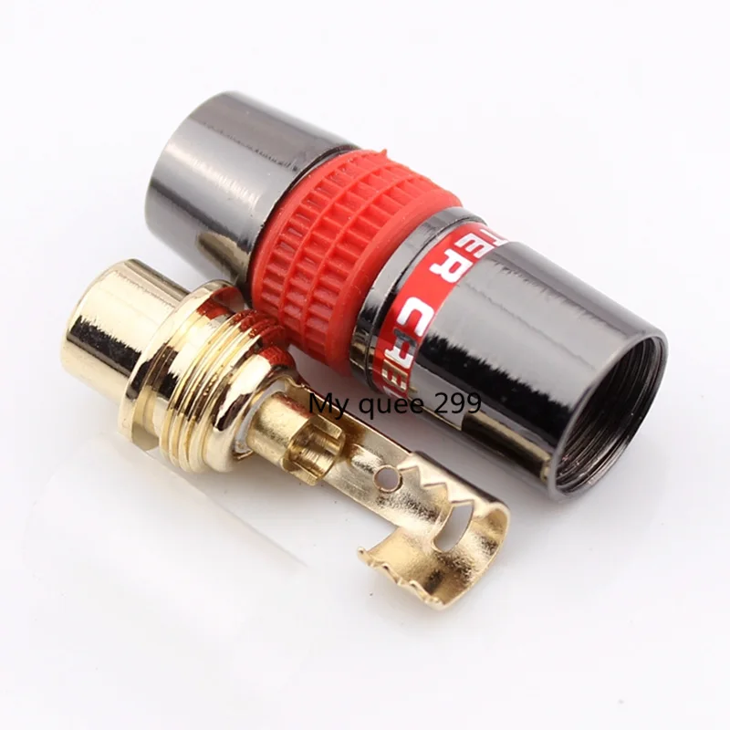 Король змеи позолоченная штепсельная вилка Мама лотоса с штекером RCA аудиоразъем