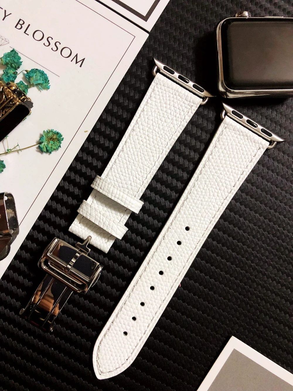 Высококлассный складной ремешок из натуральной кожи с пряжкой для Apple Watch 44 мм 42 мм 38 мм 40 мм браслет из натуральной кожи для iWatch 4 3 2 1 ремешок