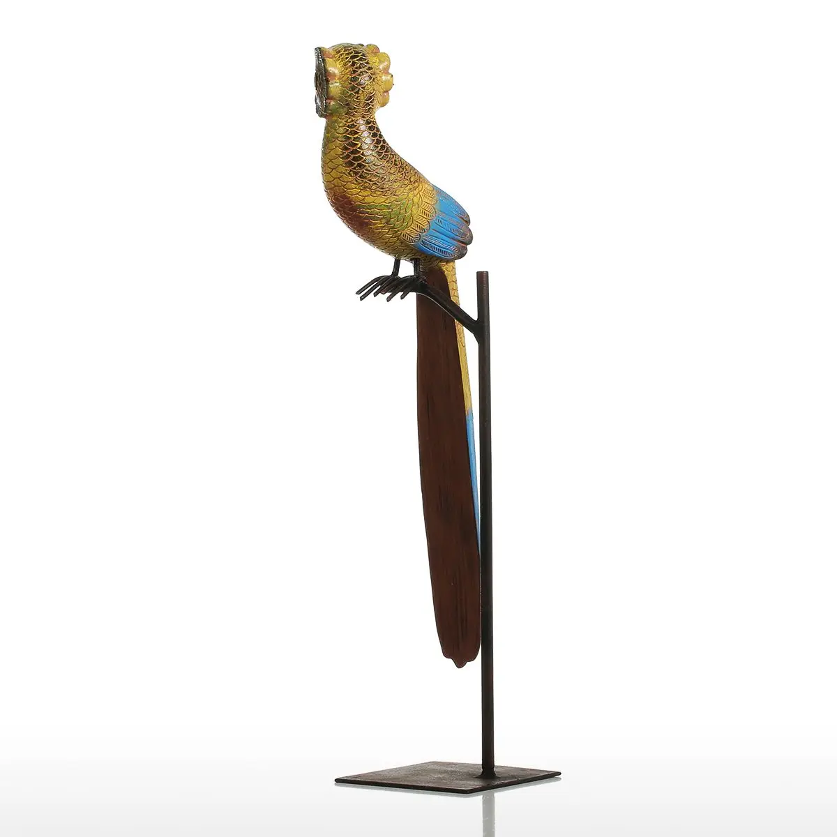 Tooarts Статуэтка с длинным хвостом птица из смолы искусственное украшение для