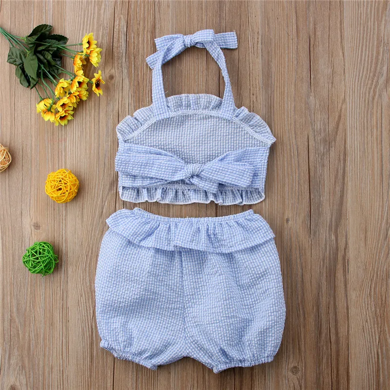 Emmababy/милый комплект летней одежды для детей из 2 предметов купальник-бикини с