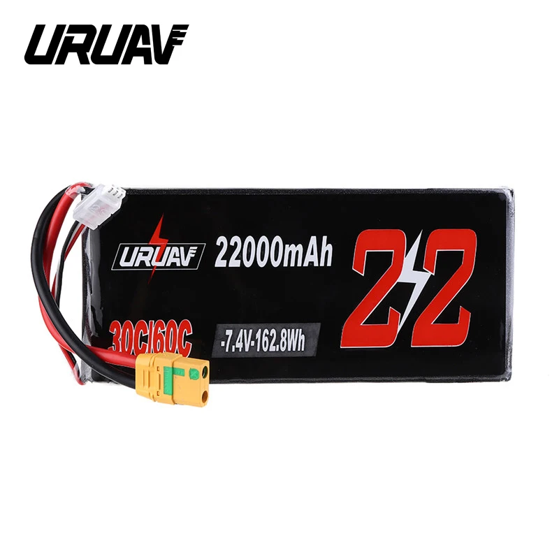 Аккумуляторная батарея URUAV 7 4 V 2S XT90 22000 мА/ч 30/60C для радиоуправляемого