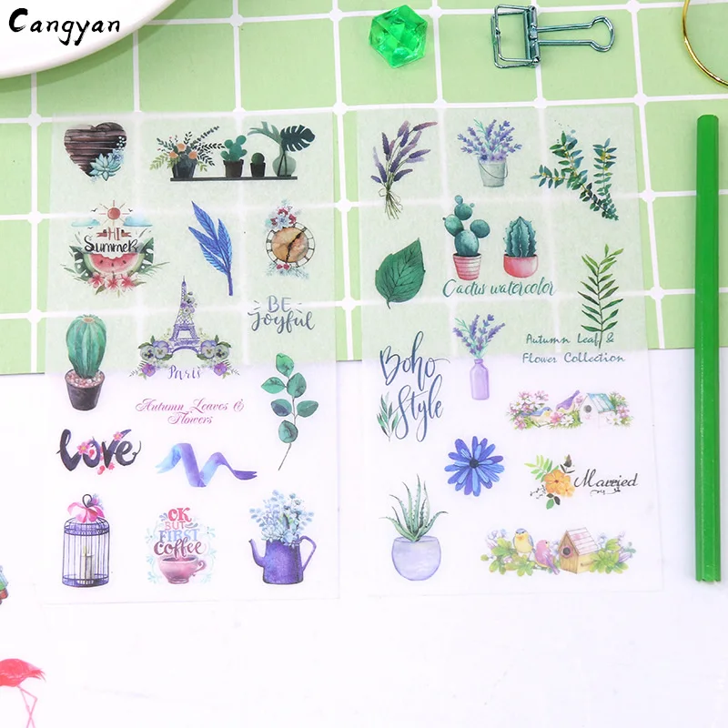 Оригинальные маленькие наклейки в европейском и американском стиле 6 шт.