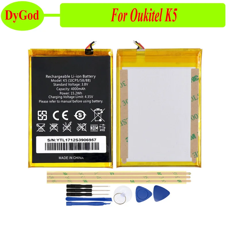 DyGod 4000 мАч для Oukitel K5 сменные батареи батарея смартфон + Инструменты|Аккумуляторы