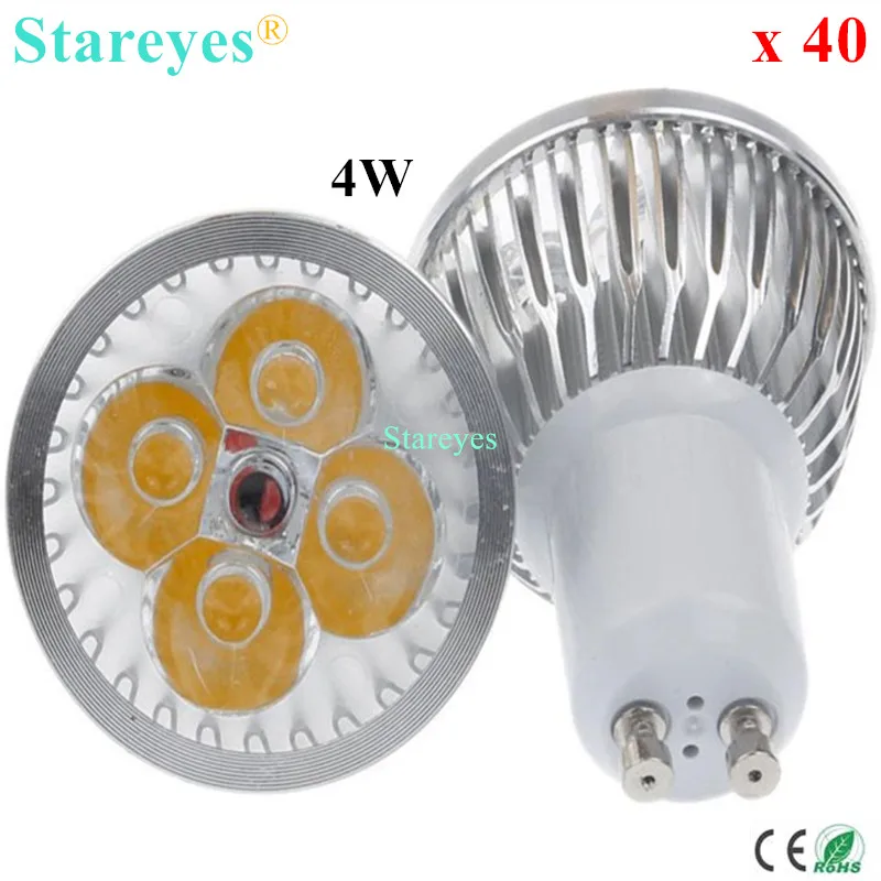 

40 pcs Dimmable 4W 3W GU10 MR16 E27 B22 E14 GU5.3 LED Spotlight Lamp Downlight bulb droplight light LED lamp Lighting