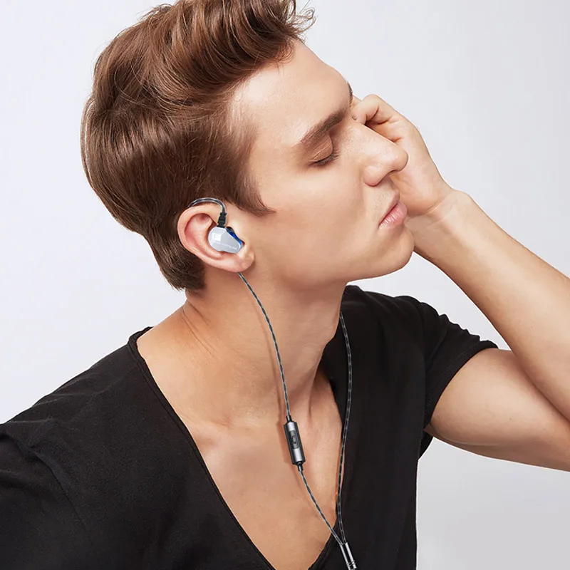 3,5 мм разъем, наушники для телефона, двойной драйвер, Hi-Fi гарнитура, свободные руки, спорт, вкладыши с микрофоном, наушники, шумоподавление, проводные наушники