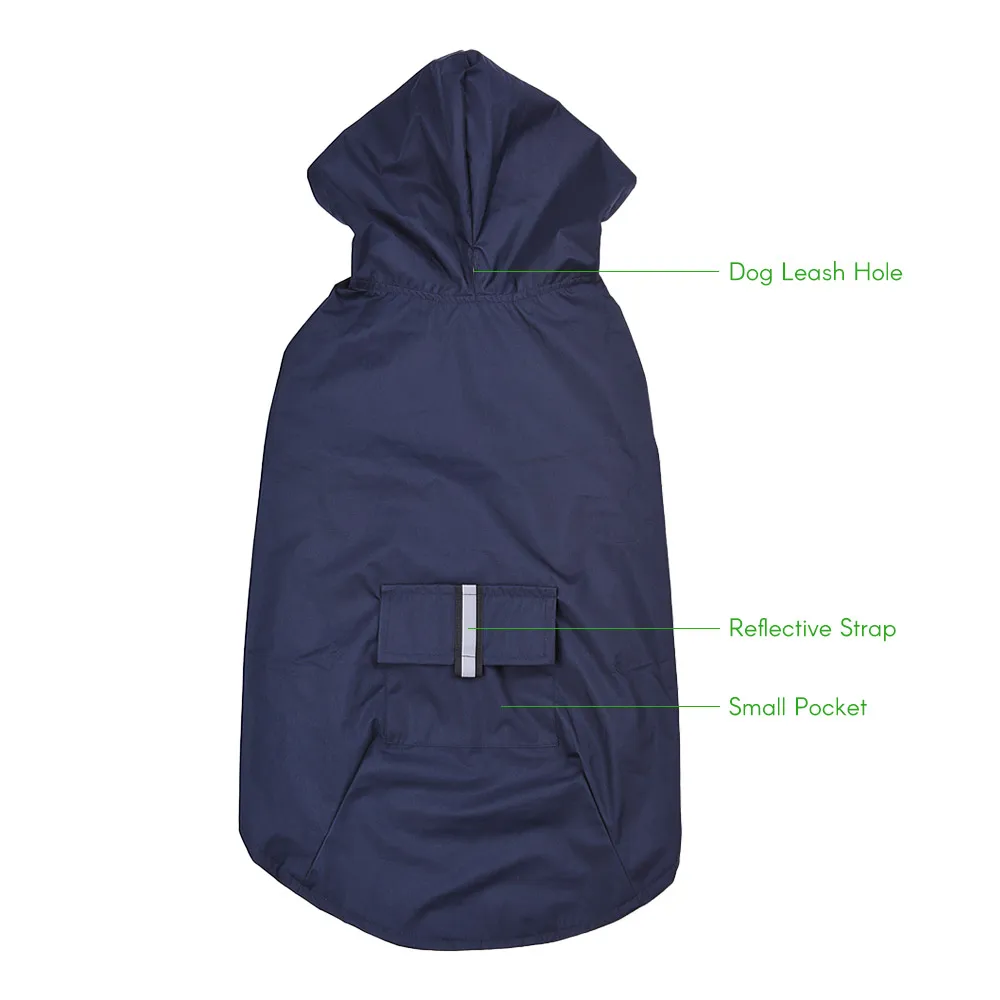 Светоотражающий дождевик для собак 4XL/5XL/6XL средних и больших питомцев С дырками