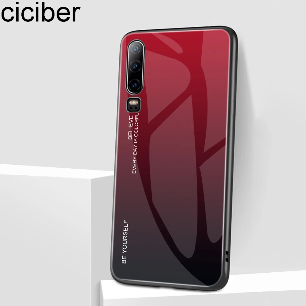 ciciber Cover For Huawei P30 P20 Mate 20 Pro Lite Phone Cases Honor 10 Tempered Glass Case Funda Capa Coque Abstract |