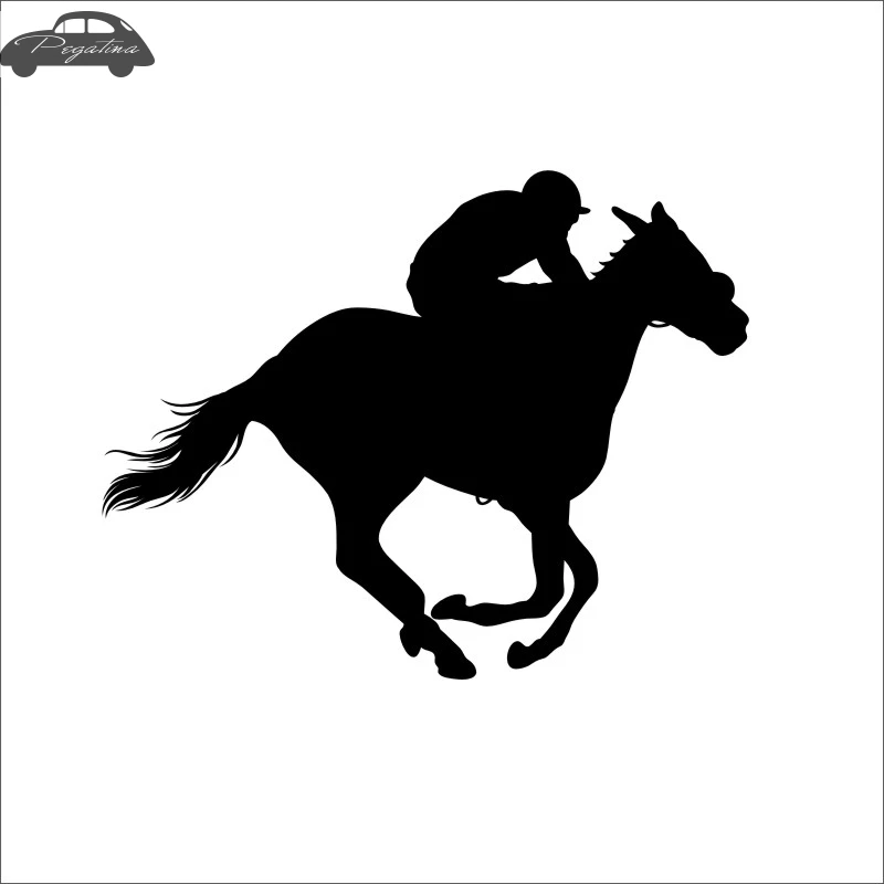 Верховая езда Гонки Наклейка автомобиля наклейка с ковбоем Horserace плакат виниловые наклейки на стены Pegatina Декор Настенная Наклейка