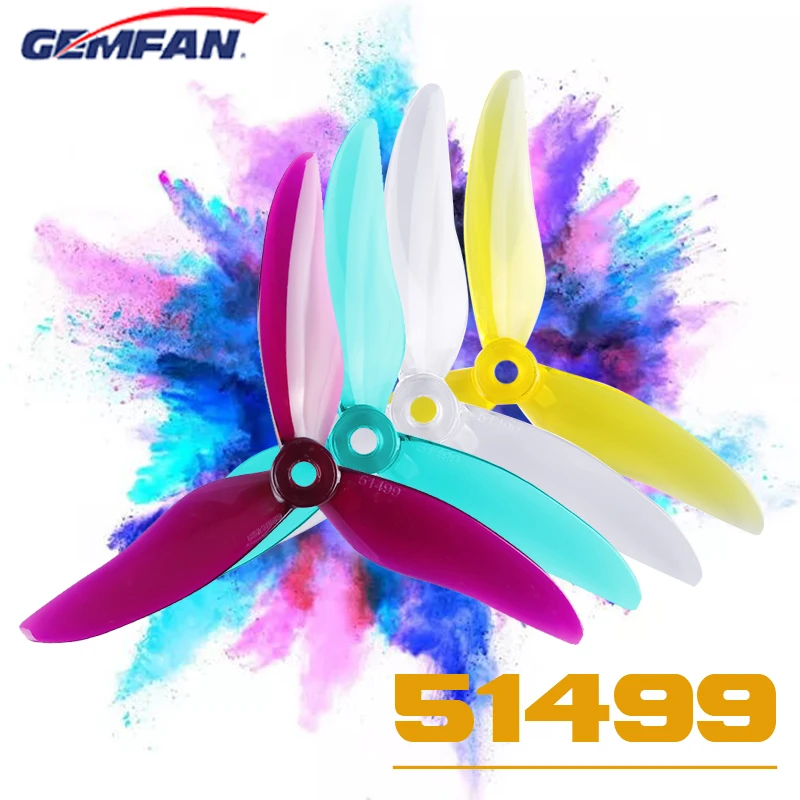 24 шт./, 12 пар носочков на Gemfan ураган 51499 5 дюймов 3-лопастной Пропеллер CW CCW для 2205 2306 бесщеточный мотор RC гоночный Дрон с видом от первого лица