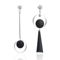 fashion asymmetry long dangle earrings for women hyperbolic round geometric hanging drop big earring 2019 jewelry
