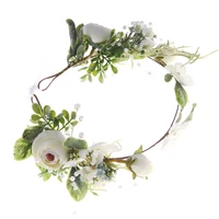 women wedding party headwear hair accessories girl flower wreath crown festival headband headdress adjustable floral garland