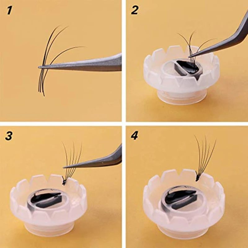 20/50/100PCs Eyelash Extension Adhesive Stand Grafting Eyelashes Quick Blossom Making Fan Volume New Design Isolation Tool Cup | Красота и