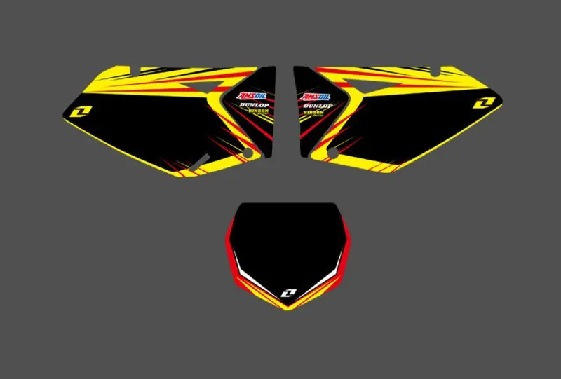 0118 Новая черная звезда команда графика и фоны наклейки Наборы для Suzuki RMZ250 RMZ 250 2007 2008 2009