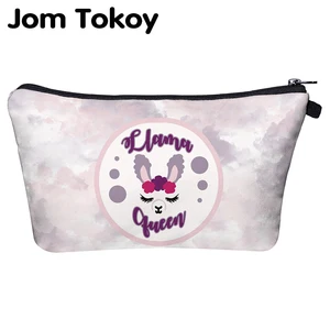 Косметичка Jom Tokoy с принтом ламы, королевы, модная женская многофункциональная косметичка