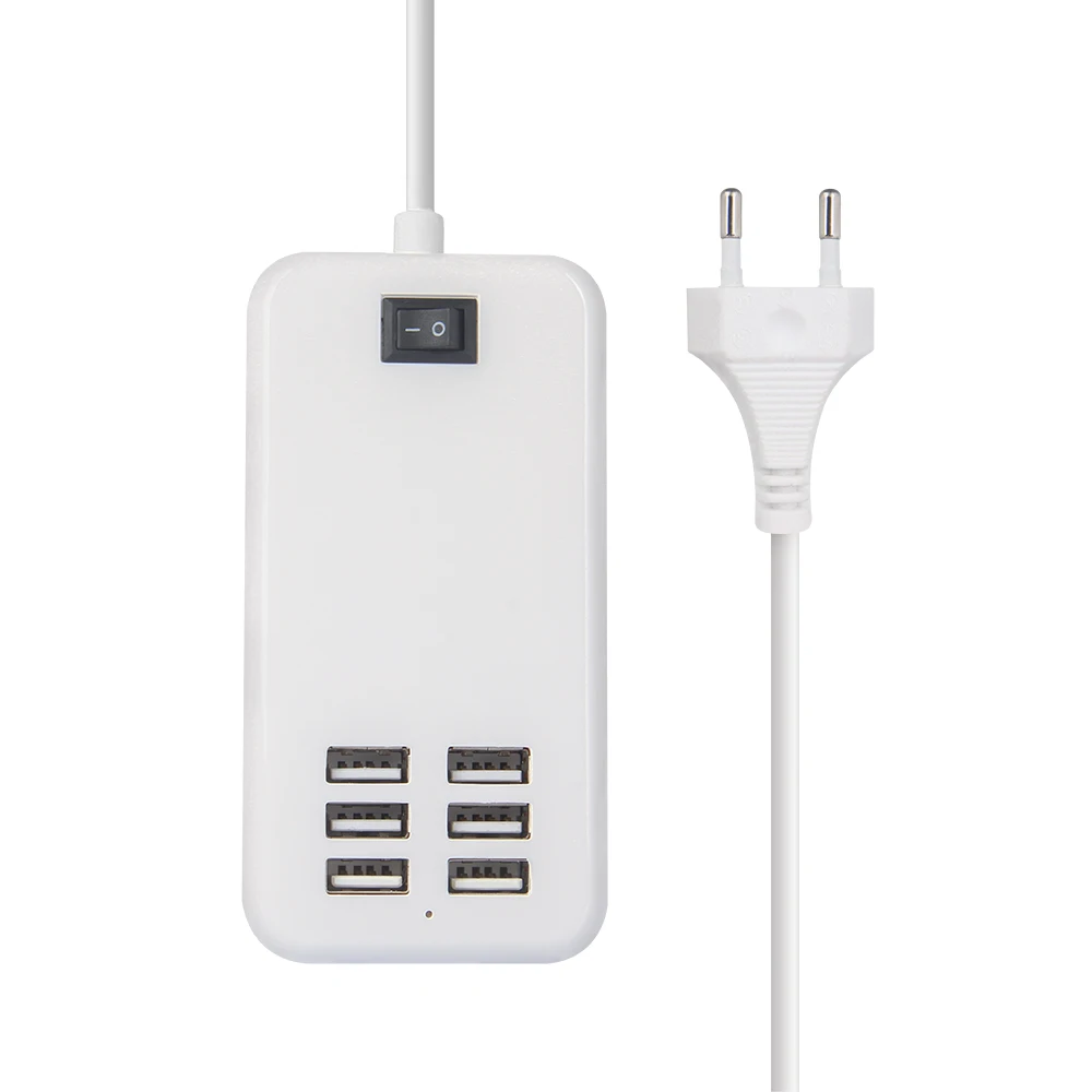 Новейшие 6 Порты и разъёмы в состоянии usb хаб настольные часы настенные Зарядное