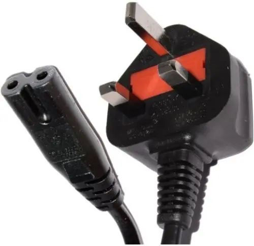 

New FIGURE 8 EIGHT MAINS C7 UK 2 PIN POWER LEAD CABLE PLUG CORD FOR SAMSUNG SONY TV