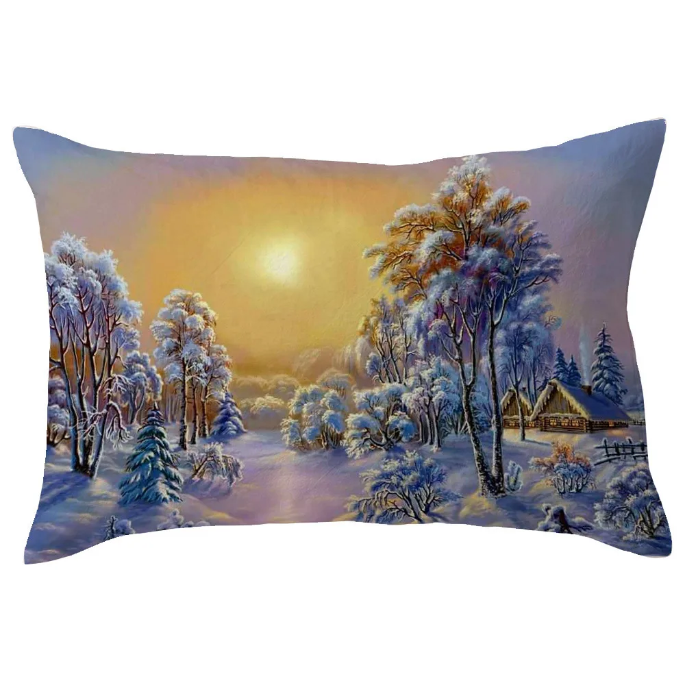 Merry Christmas льняные наволочки прямоугольная наволочка для декоративных подушек для автомобиля, дивана, сиденья, наволочки, украшения для дома