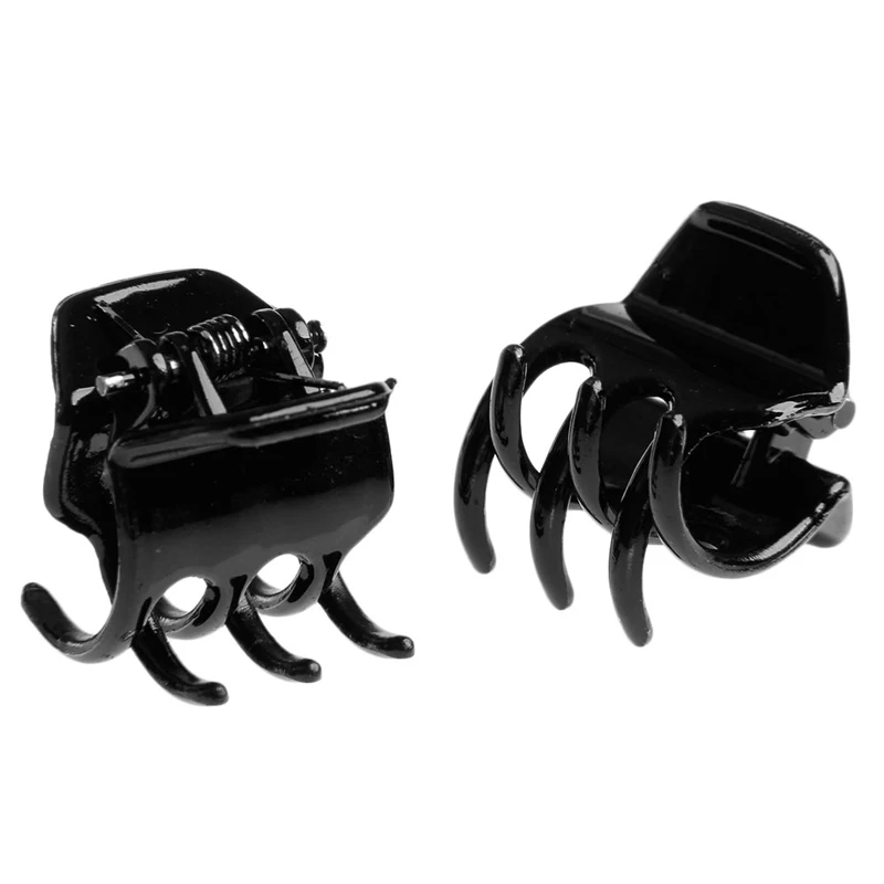 Черные женские аксессуары для волос 12 шт. пластиковый мини зажим волос|women hair