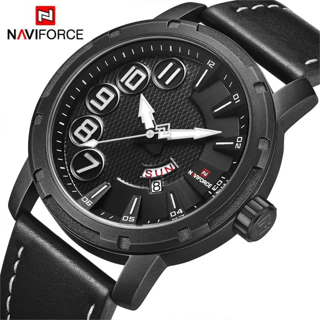 NAVIFORCE часы мужские модные повседневные Простые Спортивные Дата недели кварцевые