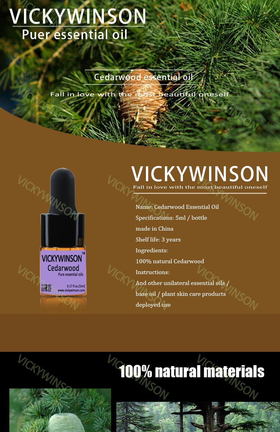 VICKYWINSON Cedarwood эфирное масло 5 мл отбеливающий крем кедровые масла глубокое увлажнение выцветающие пятна уход за кожей WD48