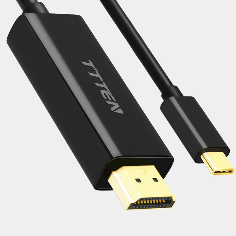 Ttten 1.8 м USB 3.1 Тип C к HDMI кабель Мужской 4 К для macBook Pro Huawei matebook Chromebook ноутбук |