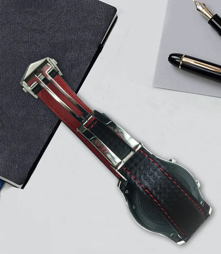 AKGLEADER новейший ремешок для samsung Galaxy Watch S4 42 мм 44 мм из настоящего углеродного волокна Кожаный ремешок Ремешки для наручных часов для samsung gear S3