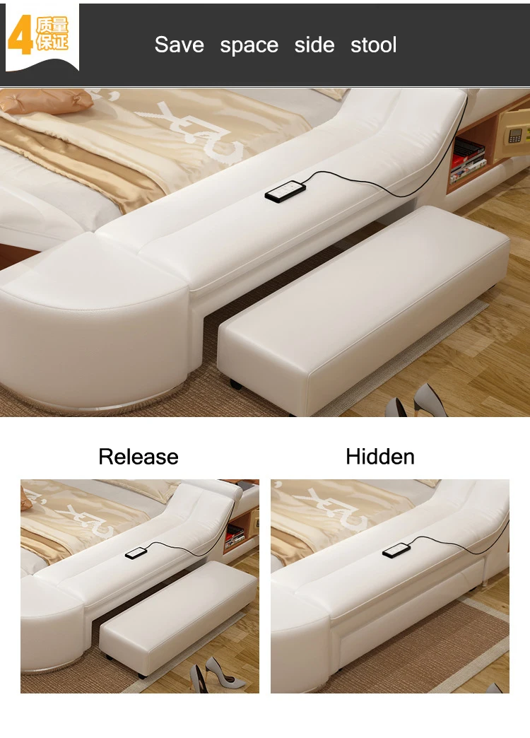 Muebles De Madera мебель Лидер продаж Moveis Para Quarto современный комплект для спальни Массажная мягкая кровать с Hifi динамиком Bluetooth