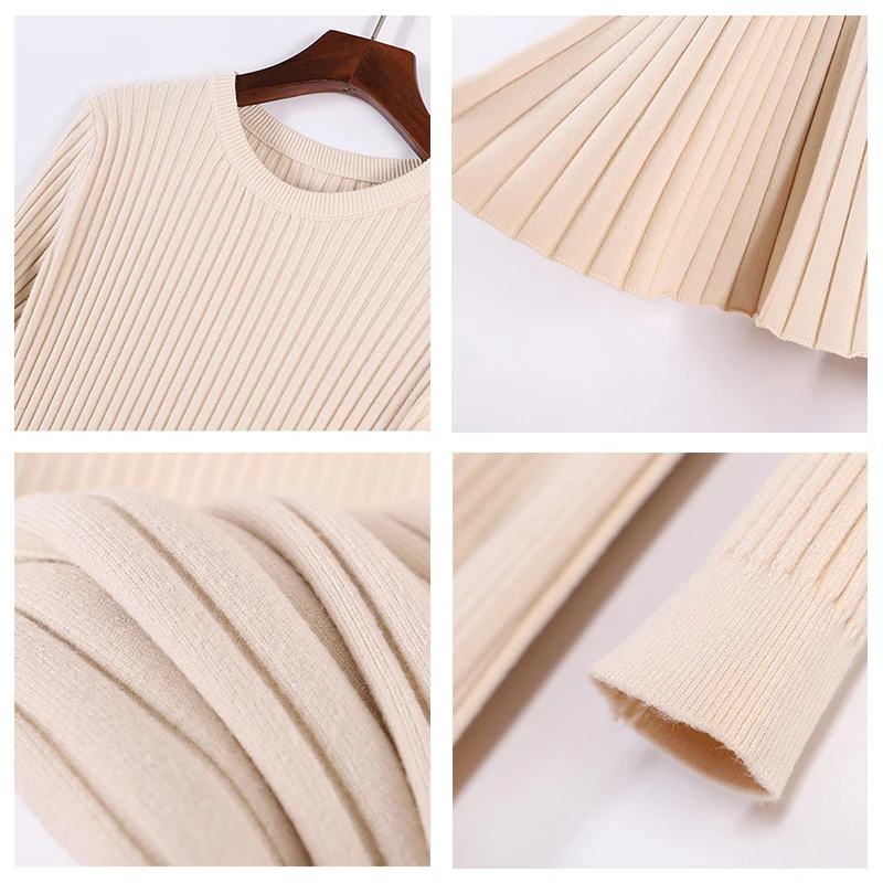 Однотонное длинное платье свитер женские зимние платья 2018 с круглым вырезом