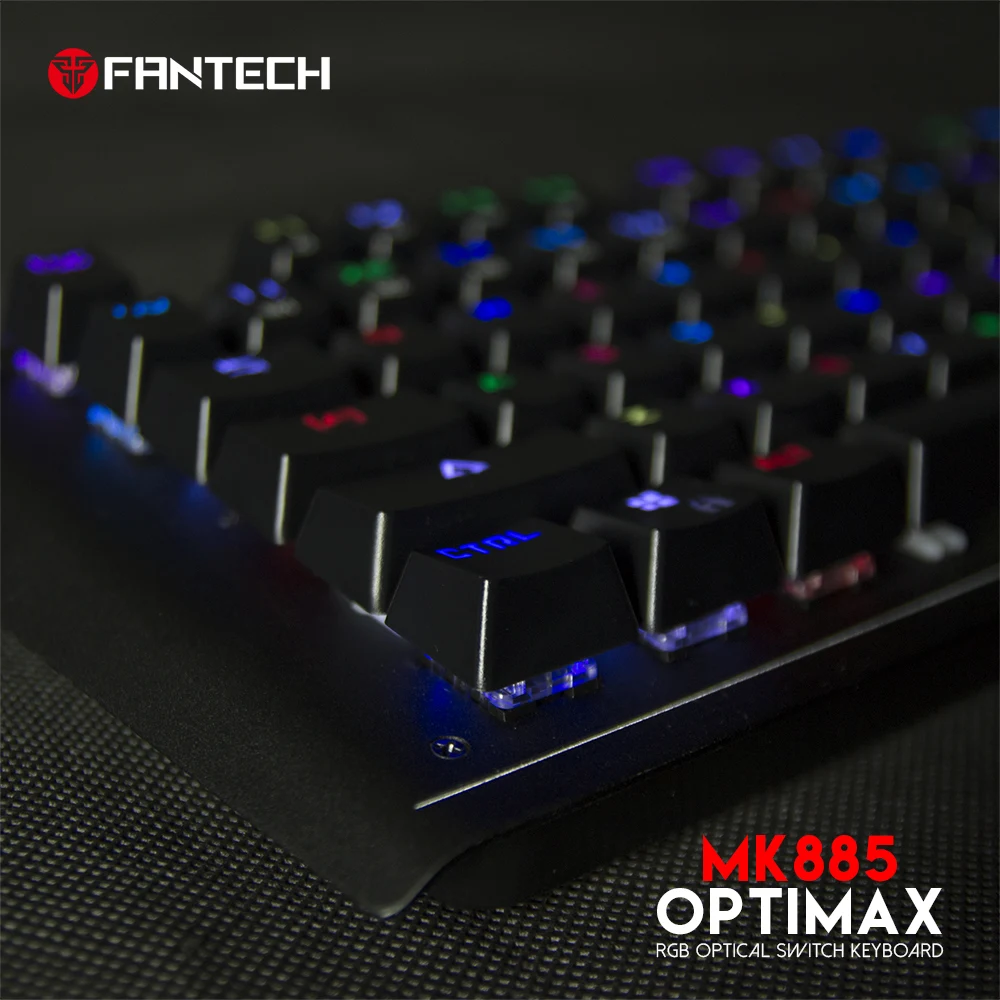 FANTECH MK885, водонепроницаемая игровая клавиатура, 104 клавиш, все кнопки не имеют коллизий, RGB клавиатура с подсветкой для OSU CS, клавиатура для геймера