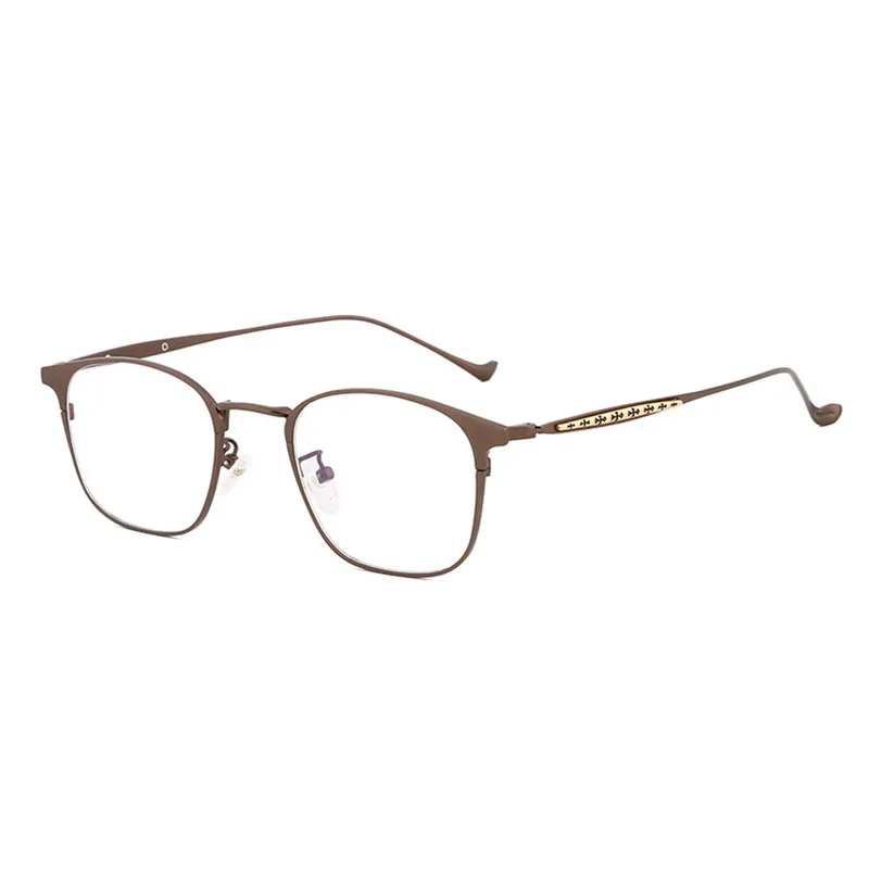 Alloy Fashion Eyeglasses Frame for Women and Men Prescription Eyewear Glasses Optical Frame Spectacles 8018 Full Rim Metal Frame - Цвет оправы: C3