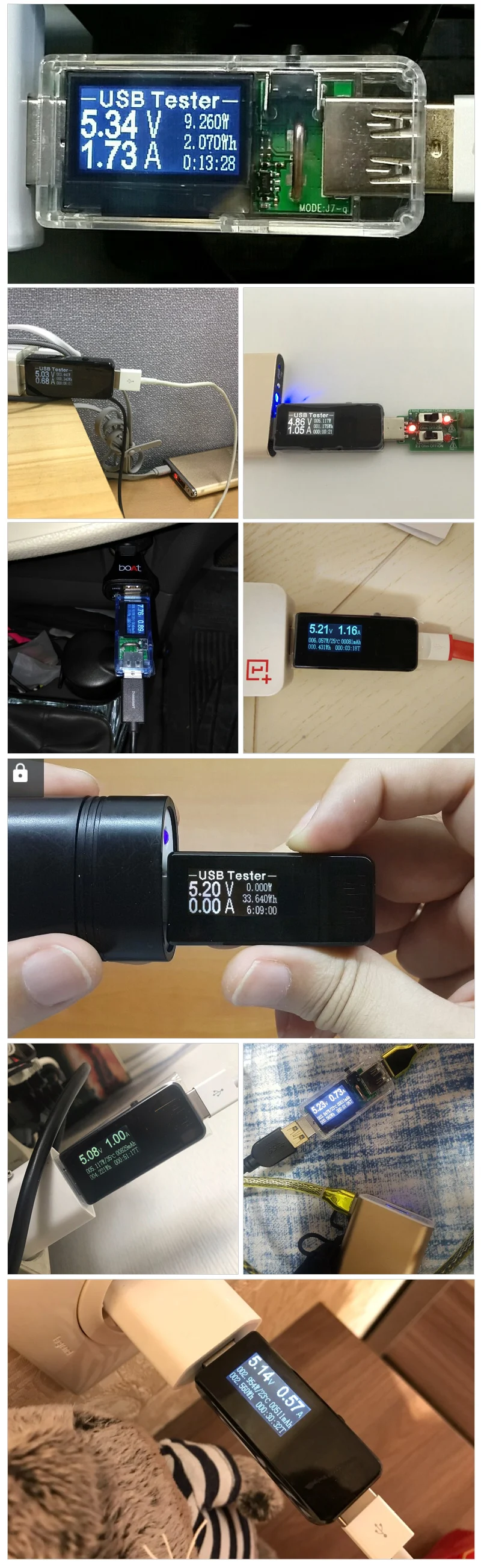 7 в 1 USB Тестер DC Цифровой вольтметр amperimetro как текущий вольтметр AMP Вольт Амперметр детектор Power Bank зарядное устройство индикатор