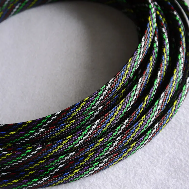 7 Color 10 м 10 мм кабельная муфта 3 провода ПЭТ змеиная сетка Защитная кабельная втулка проволочная сетка нейлоновая ударная для наборов кабелей - Цвет: 7 Color
