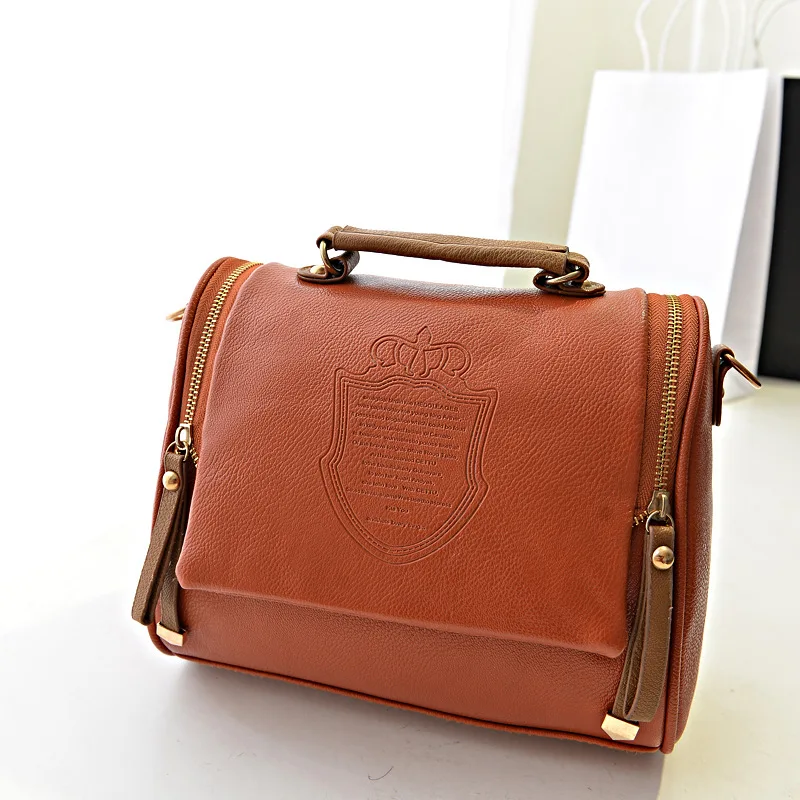 Женская сумка в британском стиле женская через плечо модная мягкая PU на 7 видов